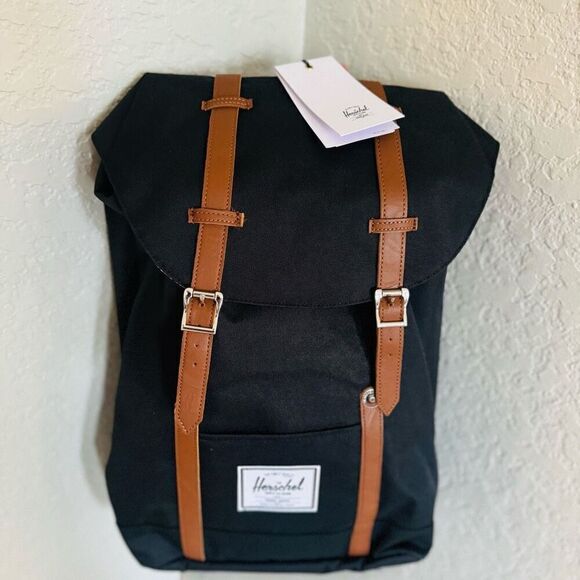 Herschel Supply Co.‎ "Retreat' Little America Backpack, Black\Brown NWT - Picture 14 of 16